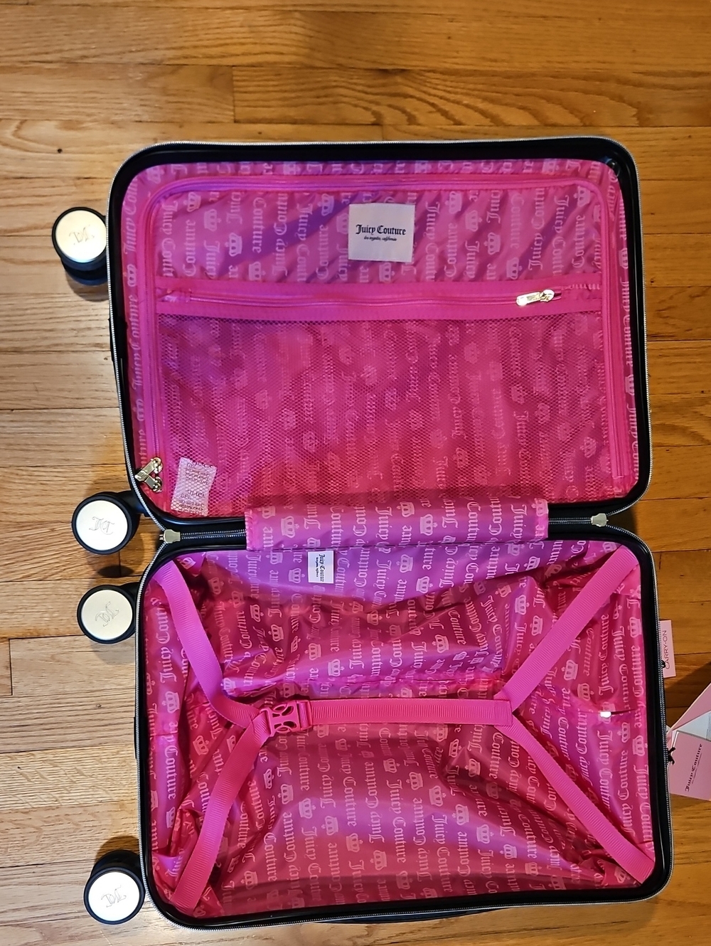 Juicy Couture Black Cherry Carry-On with Gold Zipper Accents - Picture 4 of 8